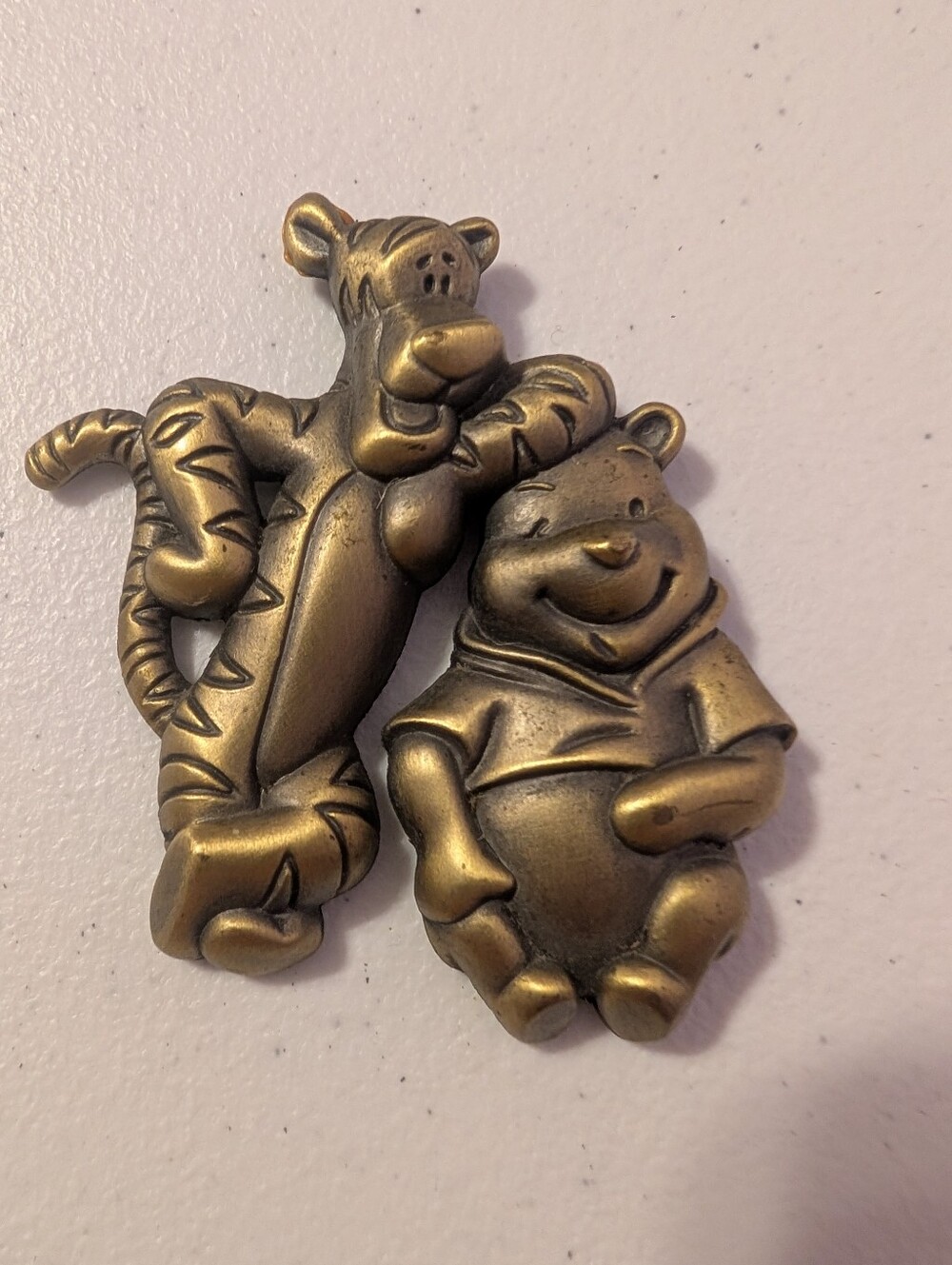 Vintage Pewter Disney Medallion Winnie The Pooh Tigger